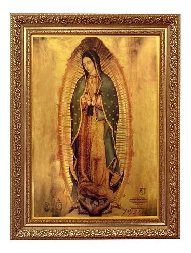 Cuadro Virgen De Guadalupe Copia Fiel Autorizada Lamina Oro Envío gratis