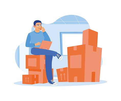 Small business owners talking on cell phones and taking orders. A