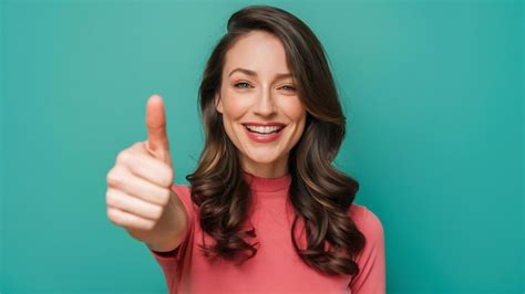 Premium Photo Self Assured Empowered Sassy Brunette Woman Show Thumb