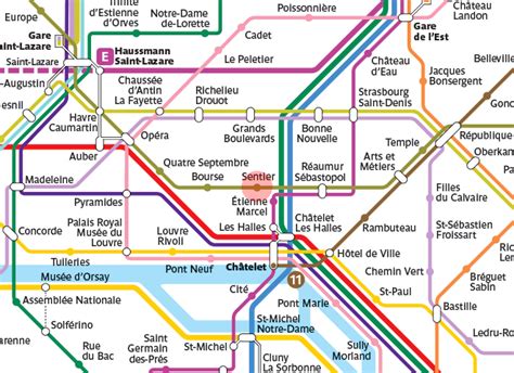 Paris Metro Map 1956 Modern Colours 47 Off