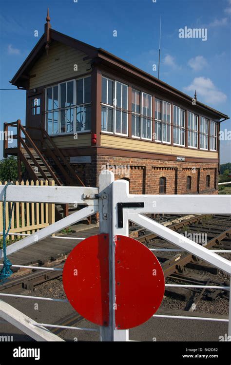 Wansford Station Signal Box Stock Photo Alamy