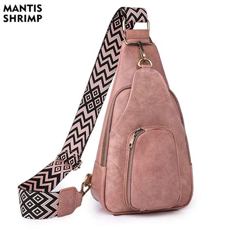 Bolso De Pecho Para Mujer Bandolera Informal De Cuero Pu Resistente Al