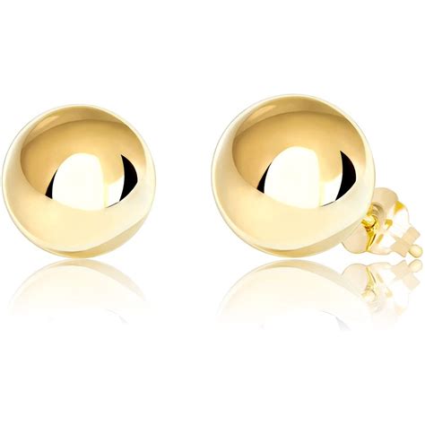 Next Level Jewelry 14k Gold Polished Ball Stud Earrings 3mm 8mm