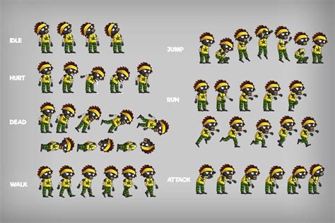 2d Game Zombie Character Sprite 6