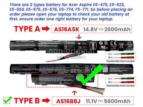 Batterie Ordinateur Portable Acer Aspire F5 573 Laptopbatteriefr