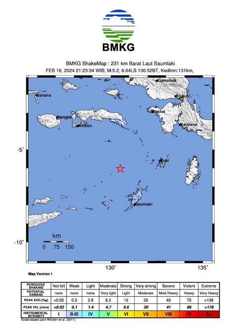 Gempa M Di Laut Banda Ini Daerah Yang Rasakan Getarannya