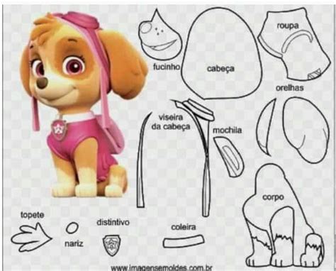 Moldes De Paw Patrol La Patrulla Canina En Fieltro