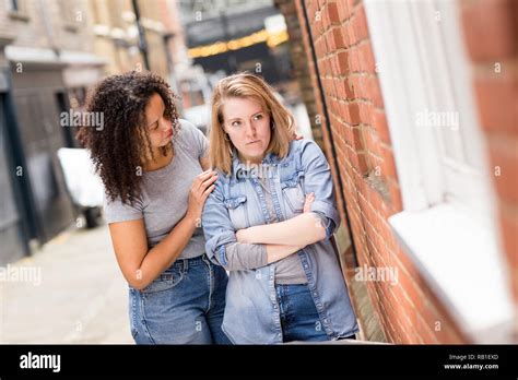 Lesbian Woman With Her Upset Girlfriend Stock Photo Alamy