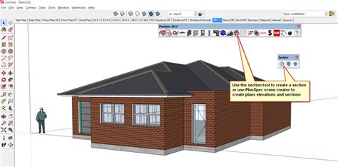 3D model Section cut fills in Sketchup and PlusSpec - PlusSpec