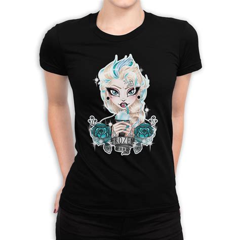 Elsa Frozen Punk Rock Art T Shirt Frozen Disney Tee High Etsy