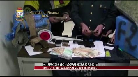 Itali dy shqiptarë kapen me 800 kg kanabis News Lajme Vizion Plus