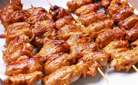 Recette des brochettes du porc thịt xiên nướng