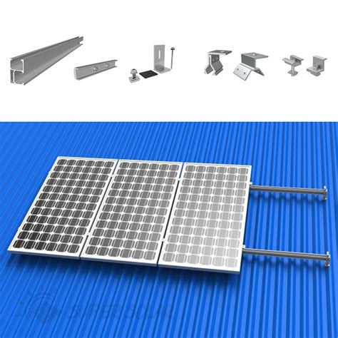 Metal Roof Mount Solar Racking System Solar Panel Mounting System Flat