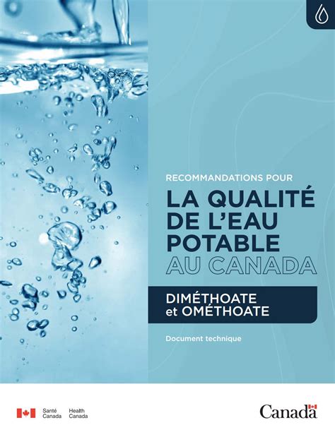 Recommandations Pour La Qualit De L Eau Potable Au Canada Document