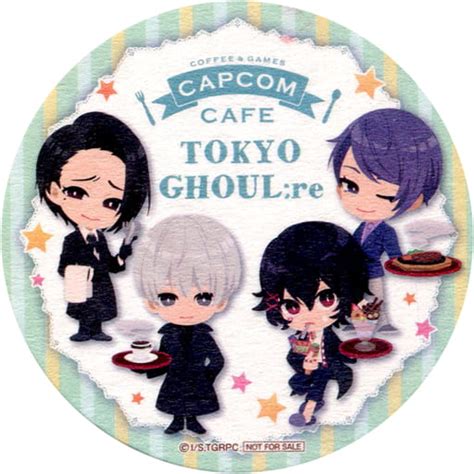 駿河屋 集合背景ホワイト コースター 「capcom Cafe×東京喰種トーキョーグール：re」 ドリンク注文特典（コースター）