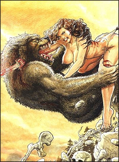 CAVEWOMAN LYCAN RUN Nude Cover D Buds Art Books