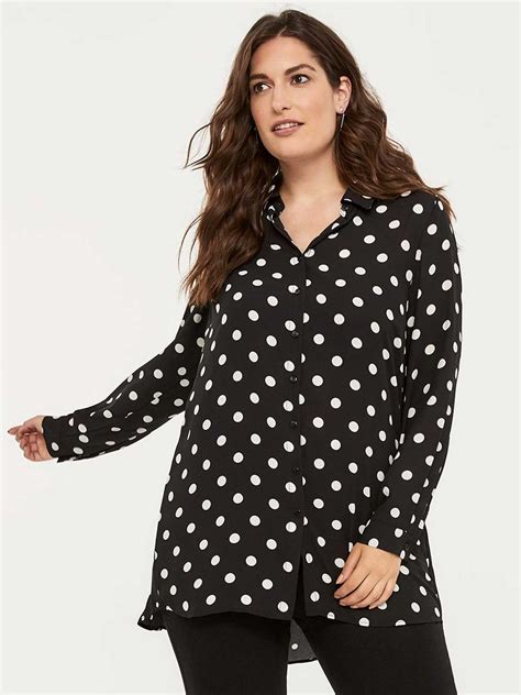 Long Sleeve Polka Dot Blouse In Every Story Penningtons