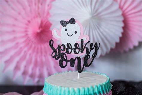 The Spooky One Birthday Decor The Spooky One Cake Topper Ghost