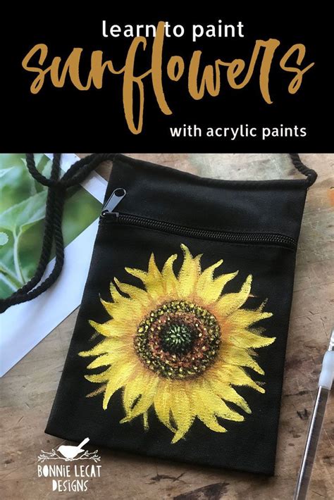 Paint Sunflowers With Acrylic Paints Step By Step Tutorial