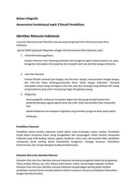 Demontrasi Kontekstual Topik Filosofi Pendidikan Bahan Infografis