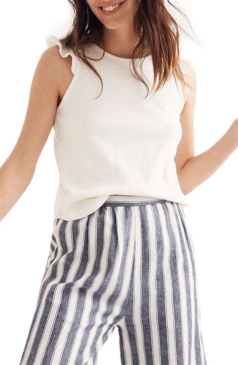 Madewell Ruffle Sleeve Tank Nordstrom