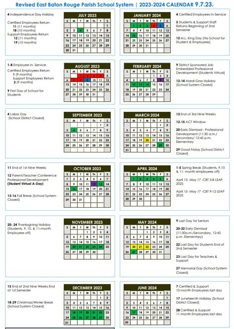 West Baton Rouge School Calendar 2024 Bryna Colline
