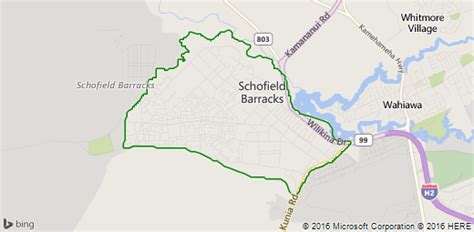 Schofield Barracks Hi Map