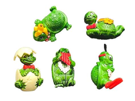 X Ferrero Kinder Egg Surprise Tiny Terrapin Turtles Rare Retro Cake