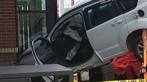 Gallery What A Mess After Car Goes Airborne Hits Pickup In Chick Fil