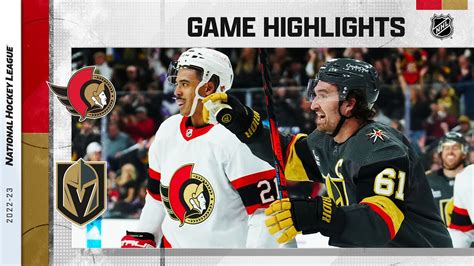 Senators Golden Knights Nhl Highlights Youtube