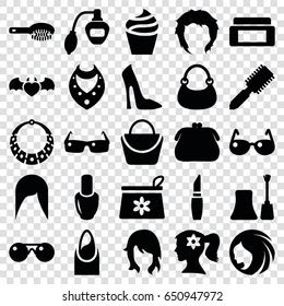 Glamour Icons Set Set Glamour Stock Vector Royalty Free