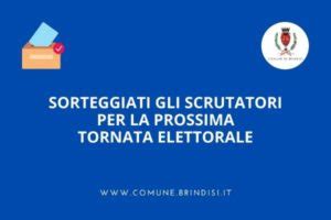 Brindisi Elezioni 20 E 21 Settembre Sorteggio Pubblico Degli Scrutatori