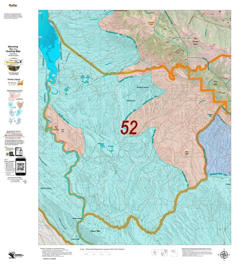 Mule Deer Unit 52 Summer Winter Concentrations And Resident Herds Map By Wyoming Huntdata Llc