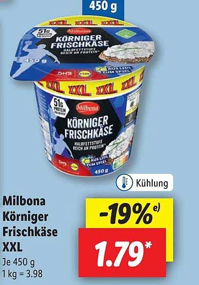 Milbona K Rniger Frischk Se Xxl Angebot Bei Lidl Prospekte De