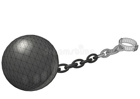 Prisoner With Ball And Chain Stock Illustration Illustration Of Heavy