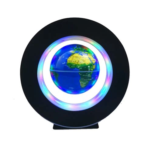 Luminária Globo Magnético de Levitação Azul LED Globo Terrestre