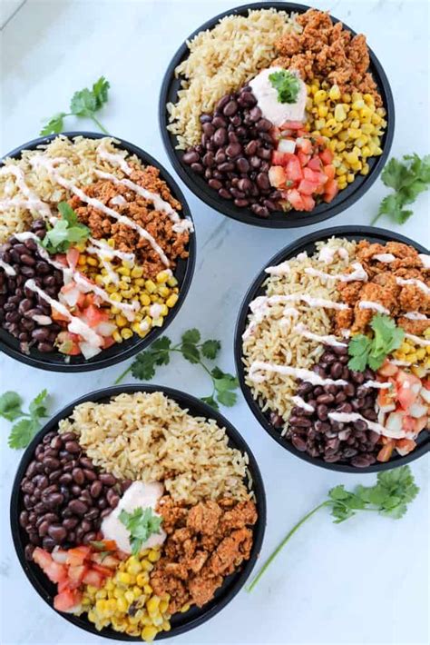 Chicken Burrito Bowl Meal Prep Recipe Healthy Meal Prep Quick