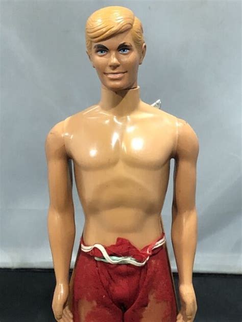 Vintage 12” 1968 Malibu Ken Doll With Red Pants Mattel Made In Hong Kong Ebay