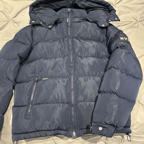 Nvlty Mens Coat Navy Hardly Worn Good Condition Depop