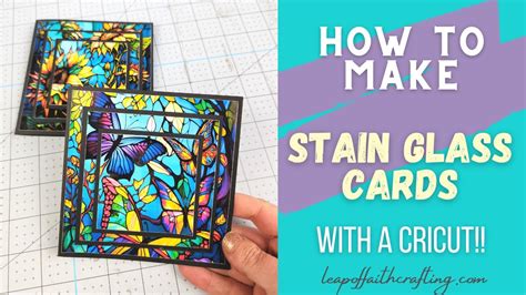 How To Make Stained Glass Cards With Cricut Youtube