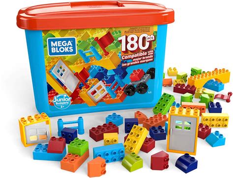 Mega Bloks Open-Ended Play Brick Box for Junior Builders – Square Imports