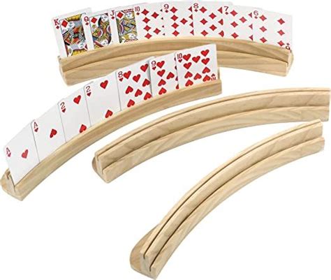 Plusvivo Set Of Curved Playing Cards Holders For Seniors Adults