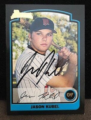 Jason Kubel Topps Bowman Rc Autograph Signed Auto Baseball Card