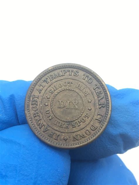 THE FLAG OF OUR UNION 1863 SHOOT HIM ON THE SPOT DIX CIVIL WAR TOKEN EBay