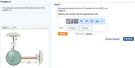 Solved Problem The Pendulum Consists Of A Lb Sphere And Chegg