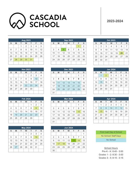 Academic Calendar — Cascadia School