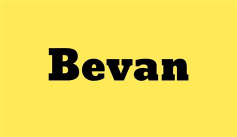 Bevan Font font - Font Tr