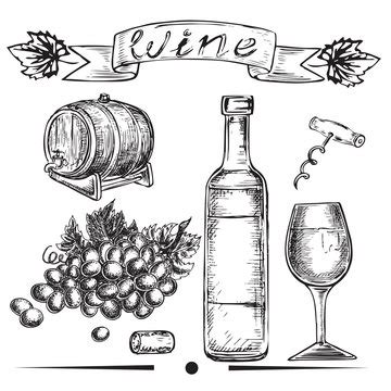 Best Wine And Cheese Sketch Images Stock Photos Vectors