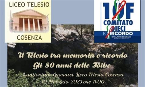 Al Liceo Telesio Di Cosenza Un Iniziativa Per Ricordare La Tragedia