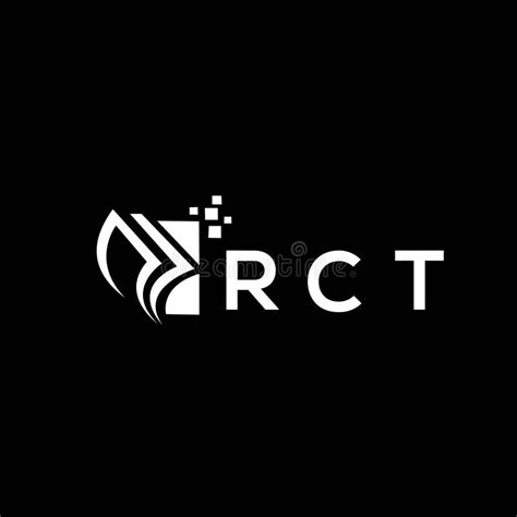 RCT Credit Repair Accounting Logo Design on BLACK Background. RCT Creative Initials Growth Graph ...